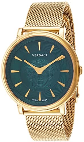 VERSACE Damen Armbanduhr V-Circle Gold Edelstahl 38mm VE81025 19