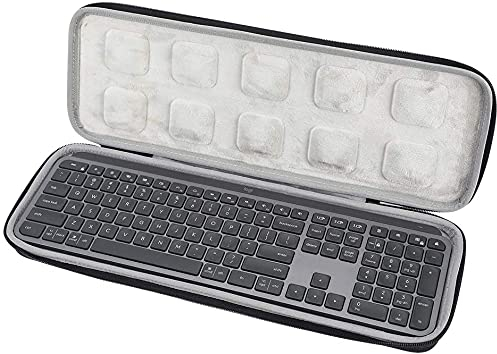 VOLOHAS Protective Hard Travel Carry Case for Logitech MX Keys Plus Wireless Illuminated Keyboard Travel Protective Case MX Keys Case Size 46 x 16 x 4.5 cm