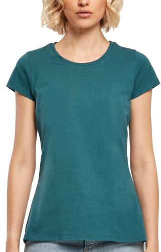 Build Your Brand Damen T-Shirt Ladies Basic Tee, Farbe Teal, Größe XXL
