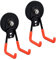 ULIBERMAG Crochets magnétiques de garage, lot de 2 crochets magnétiques utilitaires de stockage avec revêtement antidérapant pour suspension intérieure et extérieure… (Orange)