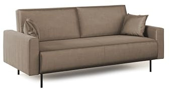 Divani.Store Schlafsofa, Wildleder, braun, 170 cm