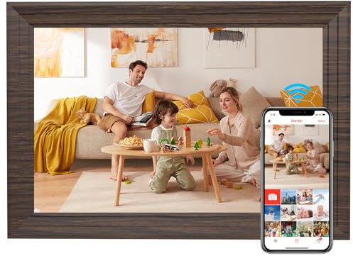 Aorpdd 10.1 Inch WiFi Cloud Digital Photo Frame, 1280 * 800 Resolution 16:10 HD IPS Touch Screen Display, 32GB Storage Space, Share Your Photos and Videos via Free Frameo at Anytime and Anywhere