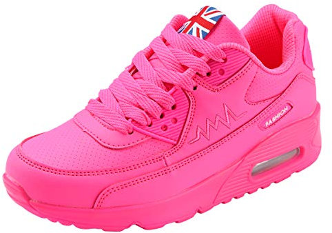 PADGENE Femme Baskets Mode Chaussures Sport Course Sneakers Fitness Gym athlétique Multisports Outdoor Casual, Rose, 38 EU