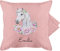 Kissenbezug - Pferde - Pferdekopf Motiv mit Name personalisiert I Pferdemotiv I Pferd Name - 50 x 50 cm - Hellrosa - personalisierte Geschenke mädchen pferdekissen Reiter pferdemädchen