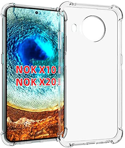 Auotu Custodia Case Soft TPU Silicone Custodiar Protettiva Cover Per Nokia X20 / Nokia X10 Smartphone (Trasparente)