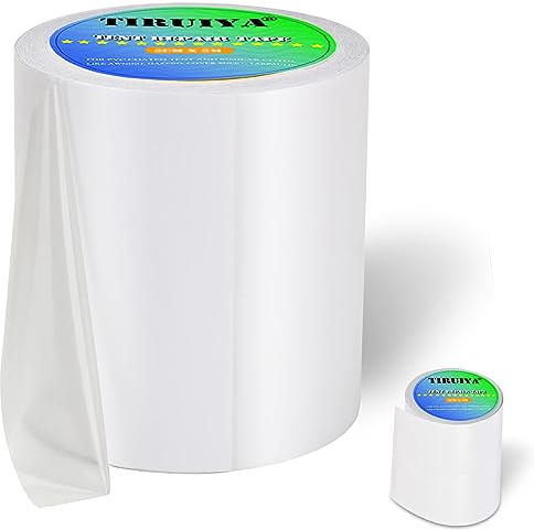 Tiruiya Ruban de Bâche, Reparation Bache Ruban Adhésif Etanche, Patchs de Bâche, Auvent Ruban de Réparation, pour Réparer Bache de Camion ou de Serre, Toile de Tente ou Tonnelle (10cm x 10m x 1 roll)