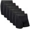 DANISH ENDURANCE Men's Cotton Boxer Shorts, Soft Organic Cotton, Anti Chafing, Men's Underwear, 3 or 6 pack, Black 6-pack, Medium