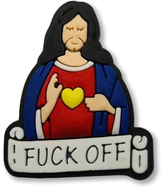 Rude Jesus - Naughty - Blessed - Funny - Meme - Charms For Crocs/Shoes