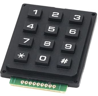 Fonowx Matrix, Teclado de Matrix, Fácil de Usar, Dispositivos Electrónicos de Entrada de Computadora, Matriz Duradera Estilo Teléfono, 12 Llaves 4x3