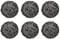 sourcing map 6 Pcs Wicker Rattan Balls 3.2 Inch Rattan Decorative Balls Vase Fillers for Wedding Party Centerpiece Bowls Home Decoration Gray