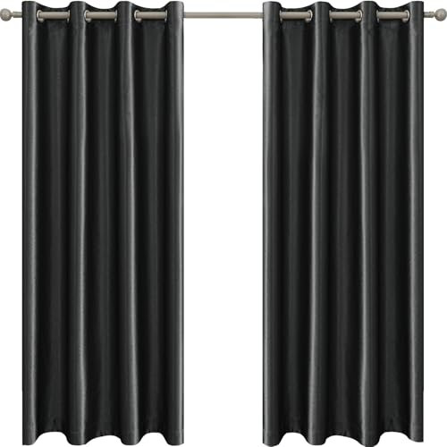 Ystyle Cortinas Salon 2 Piezas, Cortinas Dormitorio, Cortinas Termicas Aislantes Frio Y Calor, Cortinas Opacas, Cortina Salon Modernas, Curtains Acustica, 140x145 cm, Gris Oscuro