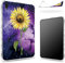 Progettata per iPad Air 5a generazione 2022/iPad Air 4a generazione 2020 da 11,9 pollici, retro trasparente con galassia giallo e viola, sottile e morbido TPU protezione antiurto antiurto