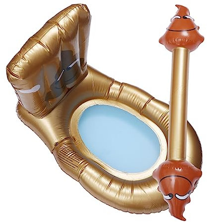 BESTonZON Aufblasbarer Toilettenschwimmring PVC Lustiger Schwimmreifen Für Erwachsene Sommer Pool Urlaub Strand