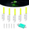 TobeBright LED Nachtlicht Knicklicht Angeln, Knicklicht Angelzubehör, Wasserdicht Licht Sticks mit Schnalle für Nachtangeln, Abendangeln, Morgenangeln, Draußen und Camping, Grün, 5er-Pack