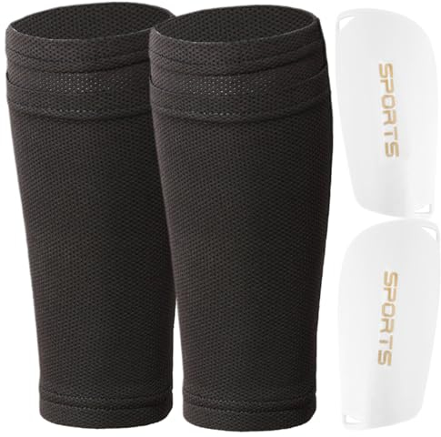 Fußball Shin Pad Ärmel, Fußball-Sockenhülsen mit Shin-Pads, Shin Pad Sleeves & Fußballschienbein-Wächter, Fußball-Shin-Wächter-Fußballausrüstung für 8-15 (M)
