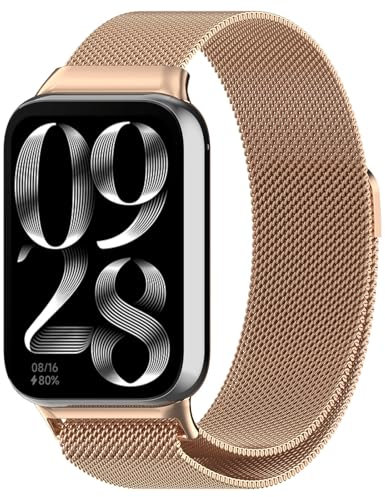 SUGARJAR Metal Strap For Xiaomi Smart Band 9 Pro/Mi Band 8 Pro/Redmi Watch 4,Magnetic Straps for Xiaomi Smart Band 9 Pro/Mi Band 8 Pro/Redmi Watch 4 for Women and Men