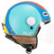 CGM Helm mit offenem Gesicht, 191G PIX Sprint Hellblau Orange matt lang, XL (58 cm)