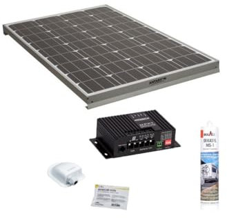 Antarion Pack Panneau Solaire 120W Camping-Car + Régulateur Solaire MPPT10