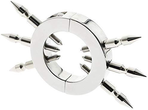 Stainless Steel Cock Ring Ball Stretcher mit Screw-on Spikes CBT Penis Ball RingPain Chastity SM Bondage Sex Toys für Manner