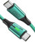 INIU Cavo da USB-A a USB-C, in nylon, per ricarica rapida, trasferimento dati, per Samsung S22, S21, Note 10, Google Pixel 7, iPad Pro, Huawei, Xiaomi 11, PS5, ecc., 2 m, colore verde