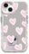 NITITOP Kompatibel mit iPhone 13 Hülle Niedliche Spiegel Liebe Herz Glitzernd Muster Mädchen Frau Rosa Design der Linsenblende Design Stoßfeste Glänzende Handyhülle - Rosa Liebe Herz