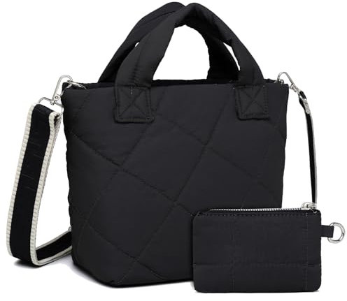 Myhozee Puffer Bag Handtasche Damen Klein - Gesteppte Umhängetasche Tasche Leicht Puffy Bag Crossbody Bag Nylon Tote Bag Tragetasche Schultertasche mit Abnehmbarer Gurt Crossbody Bag