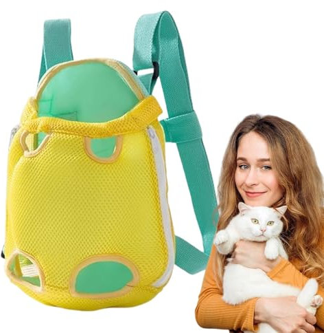 【Katzentransportrucksack,Hundetransportrucksack | Verstellbare Hundebrusthalter,Hundetragetaschen aus Netzstoff,Rucksack für kleine Hunde, Reiserucksack für