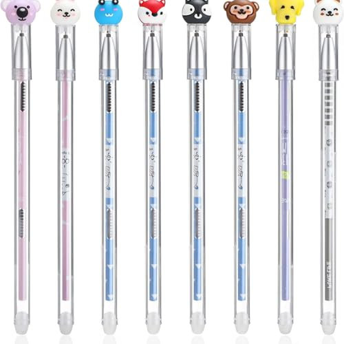 Legami Tierstifte - Set mit 8 Radierbaren Stiften im Cartoon-Design, inklusive Panda mit Bambus - Entzückende Kawaii Schreibwaren für Junge Menschen & Erwachsene