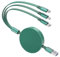 Qreninv Cable de Carga Retráctil 3 en 1 (6A, 1.1M) con Micro USB, Tipo C y Phone para Cargador Rápido de Galaxy, Tabletas y otros dispositivos electrónicos diversos