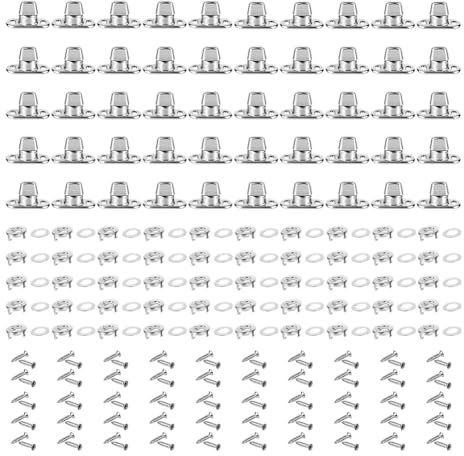 IMCCZONY 50 Pièces Set de Fixations à Verrouillage Tournant de Qualité, Boutons Tournants, Oeillets et Goujons, Attaches en Toile Bouton Tournant