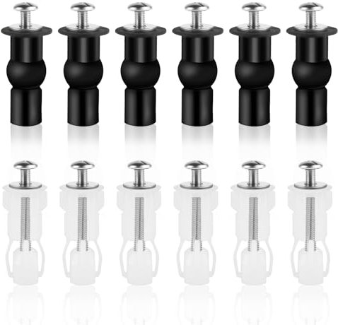 12 piezas de fijación superior para asiento de inodoro, universal, pernos de fijación para asiento de inodoro