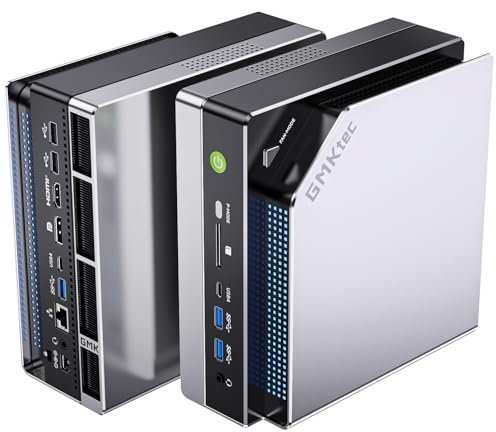 GMKtec EVO-X2 AI Mini PC AMD Ryzen Al Max+ 395 (up to 5.1GHz) Mini Gaming Computers, 64GB LPDDR5X 8000MHz (8GB*8) 1TB PCIe 4.0 SSD, Quad Screen 8K Display, WiFi 7 & USB4, SD Card Reader 4.0