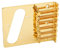 Alomejor Bridge de Guitare pour TL Telecaster E -gitar, 6 Sattel -single Coil Pickup Slot, Hauteur Réglable, Installation Facile (GOLD)