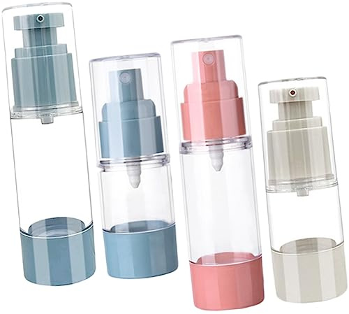 ARTSEWPLY Lot De 4 Flacons à Pompe Airless Sous Vide 15-30 Ml Flacons Pulvérisateurs Et Bouteilles De Laque Pour Cheveux Accessoires De Voyage Pour Soins Cosmétiques