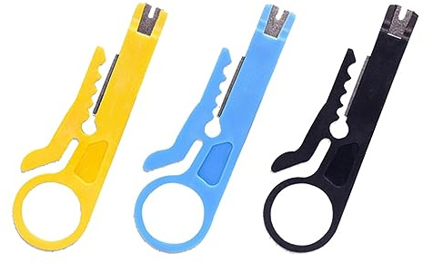 Bosiyrggrl Pelacables PortáTil de 3 Piezas, Pelacables PequeñO, Pelacable, Pelacable, Pelacable con Cuchillo Amarillo PequeñO.