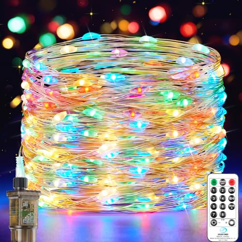 Forepin 18M 150LED Lichterkette Strombetrieben mit Stecker, 8 Modi Lichterkette Innen mit Fernbedienung Timer Wasserdicht Lichter für Außen Innen Zimmer Party Weihnachten Hochzeit Halloween Deko