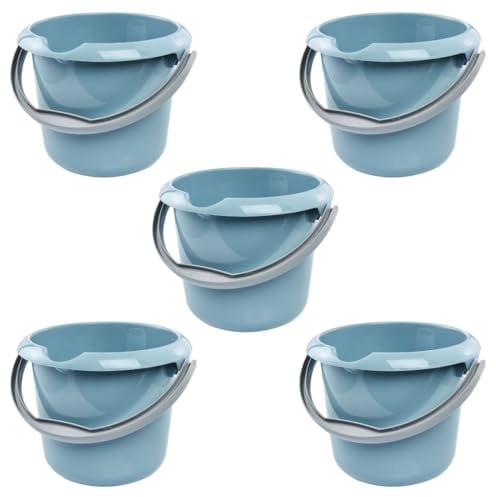 keeeper mika 5X Eimer mit integrierter Mess-Skala und ergonomischem Griff, 5 l, Nordic Blue