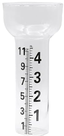 Regenmesser/Niederschlagsmesser Ersatzglas Glas Regenmessrohrmit klaren Markierungen 35/40 mm trichterförmige Regenmessgeräte fürGartenwasseranzeige im Freien im Freien fürRegen (B)
