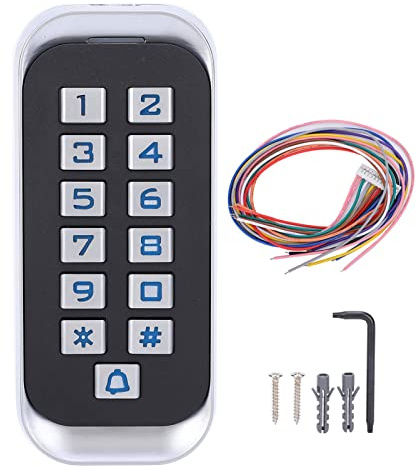 125kHz RFID Zutrittskontrollsystem mit Metallgehäuse, beleuchteter Tastatur und Wiegand26 für Türöffnung per Chipkarte oder PIN