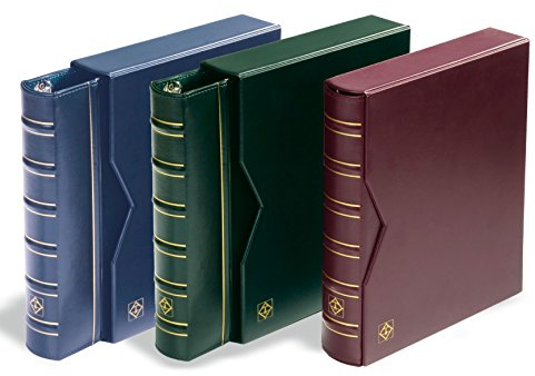 Leuchtturm 328848 Banknotenalbum Vario Classic - Hochwertiger Ringbinder zum selber Gestalten inkl. Schutzkassette - blau