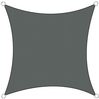 Green Bay Sun Shade Sail Garden Patio Party Sunscreen Awning Canopy 98% UV Block Square Anthracite 3x3m