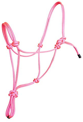 Hunters Saddlery Licols Américain à nœuds pour Méthode d’Entraînement à l’Équitation Éthologique Les Chevaux de Travail à la Longe (Cheval de Trait, Rose)