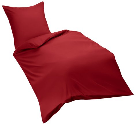 Fleuresse Flanell Bettwäsche, rot, 135 x 200 cm