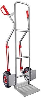 eurokraft | pro | Sackkarre aus Aluminium | Modell XL: große Schaufel und Gleitkufen | mit Fester Schaufel