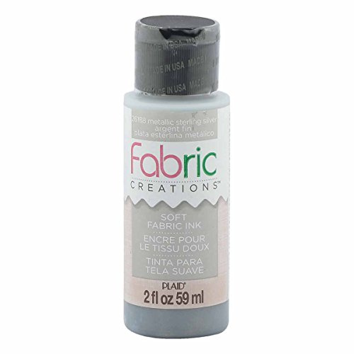 Fabric Creations Fabric Ink in Assorted Colors (2-Ounce), Metallic Sterling Silver