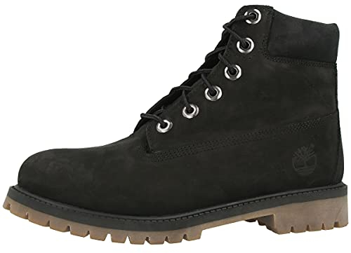 Timberland 6 inch Premium Waterproof (Junior), Stivali Stringati Unisex-Adulto, Nero Black Nubuck, 40 EU