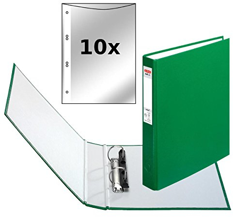 Herlitz Ringbuch / DIN A5 mit 2-Ringe / incl. 10 Prospekthüllen / Farbe: grün
