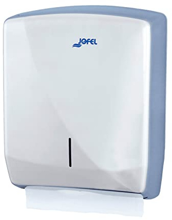 Jofel - Handpapierspender, Gesichtshandtuchspender, Handtuchspender, Tisch- oder Wandmontage, robustes Edelstahlgehäuse, Futura AH25500, Edelstahl, Glanz