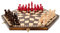 Einzigartig 3 Personen Schach | Master of Chess | Large Chess Board 40x35 cm | Schachbrett für Kinder und für Erwachsene - Engelhart Hochwertiges Massivholz Schachspiel