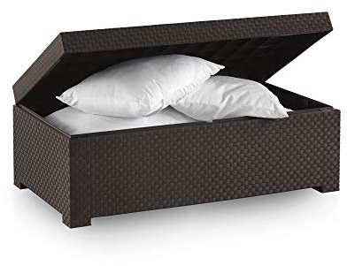 Shaf - Diva | Aufbewahrungsbox Garten mit Deckel | Balkon Möbel für Terrasse oder Garten - Wenge